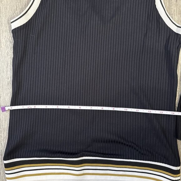 Vieux Jeu Tank Top Womens Small Med Black Pleated Back Tennis Tank &Skirt Set - Picture 10 of 13